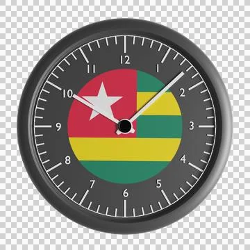 Wall clock with the flag of Togo Stock Illustration