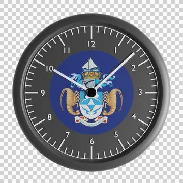 Wall clock with the flag of Tristan da Cunha Stock Illustration