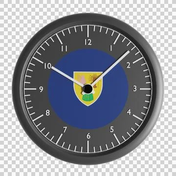 Wall clock with the flag of Turks and Caicos Islands Stock Illustration