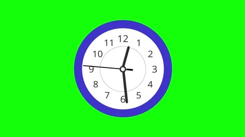 Wall clock flipped vertical Stock Footage 337484221