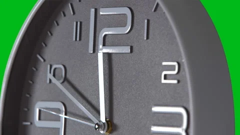 Wall clock on a green background Vídeo Stock 123916047