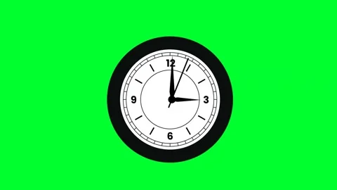 Wall Clock hanging on wall  Green screen. timepiece Clock walking Timelapse. Stock Footage 231320254