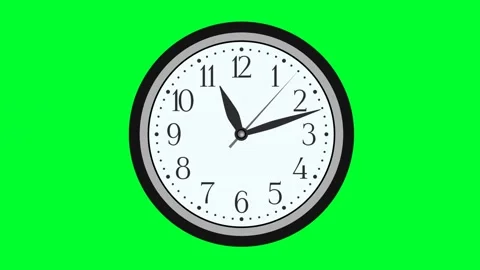 Wall Clock hanging on wall  Green screen. timepiece Clock walking Timelapse. Stock Footage 231321744