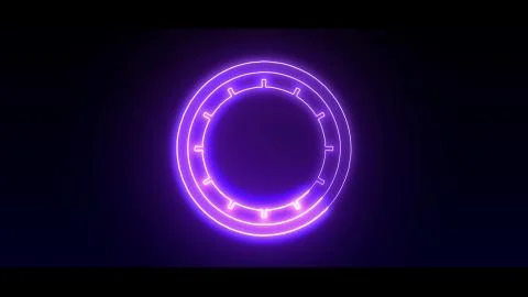 Wall Clock in highlight and glow effect mp4 video Stock Illustration