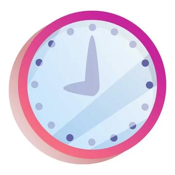 Wall clock icon, cartoon style Stock Illustration