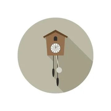 Wall clock icon. Stock Illustration