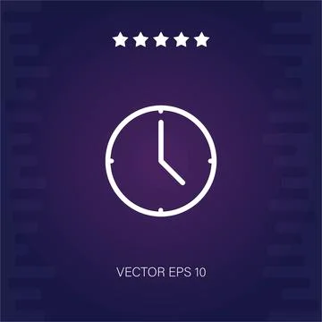 Wall clock  icon Stock Illustration
