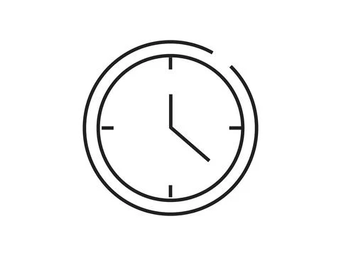 Wall Clock Icon Stock Illustration