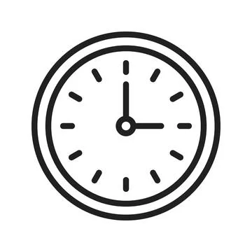 Wall Clock icon image. Stock Illustration