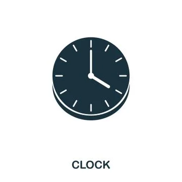 Wall Clock icon. Line style icon design. UI. Illustration of wall clock icon Stock Illustration