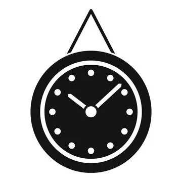 Wall clock icon, simple style Stock Illustration