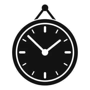 Wall clock icon simple vector. Work time Stock Illustration