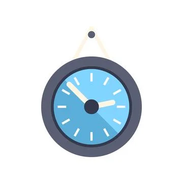 Wall clock icon symbolizing time management and deadline Stock Illustration