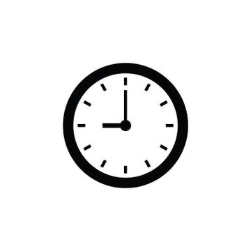 Wall clock icon. time icon Stock Illustration