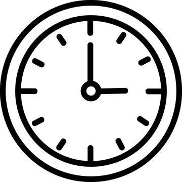 Wall clock icon for time management tool Stock-Illustration