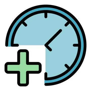 Wall clock icon vector flat Stock Illustration