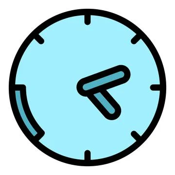 Wall clock icon vector flat Stock Illustration