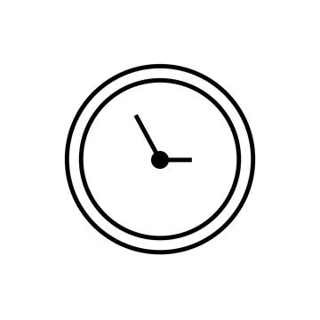 Wall clock icon vector Stock Illustration