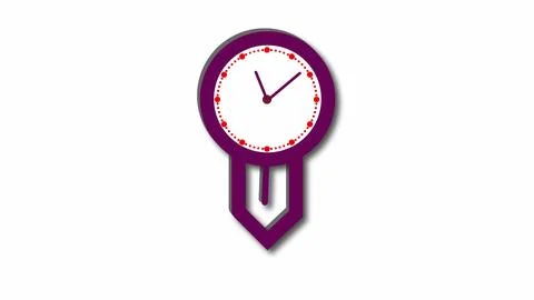 Wall clock icon on white abstract background. Stock Illustration