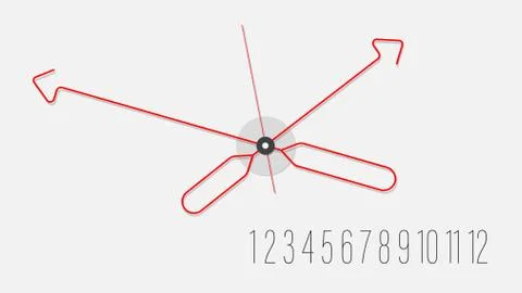 Wall clock for interior. Stock Illustration