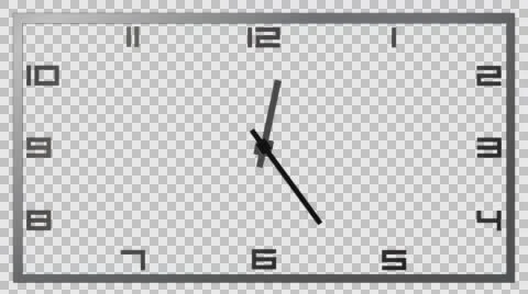 Wall clock isolated on alpha channel, seamless loop Stock Footage 63434068