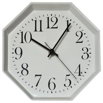 Wall clock isolated over white Stock Photos