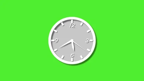 Wall clock isolated showing time simple minimal design with white hands and.. Stock Footage 336887176