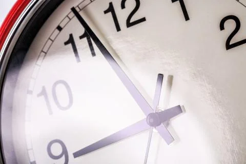 Wall clock isolated on the white background Stock Photos
