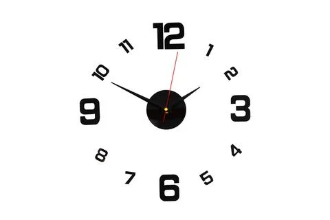 Wall clock isolated on white background Stock Photos