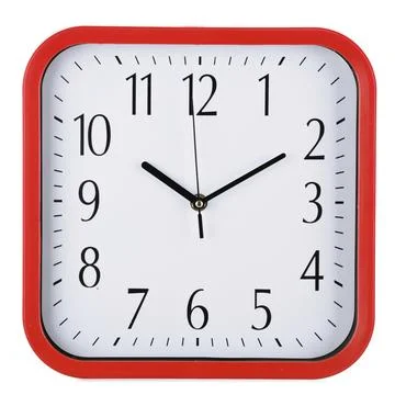 Wall clock isolated on white background. Ten past ten Foto stock
