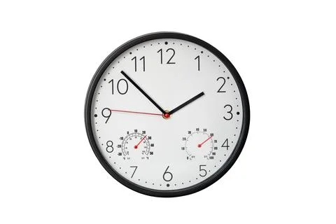 Wall clock isolated on a white background Stock Photos