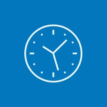 Wall clock line icon Stock Illustration