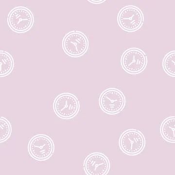 Wall clock line vector seamless pattern イラスト素材