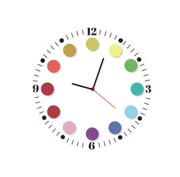 Wall clock office. Template design in vector closeup. The layout for branding Stock Illustration