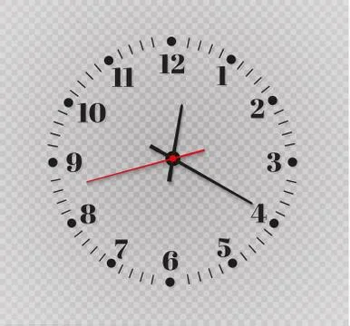 Wall clock office. Template design in vector closeup. The layout for branding Stock Illustration