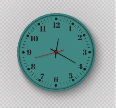 Wall clock office. Template design in vector closeup. The layout for branding Stock Illustration