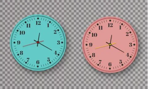 Wall clock office. Template design in vector closeup. The layout for branding Stock Illustration