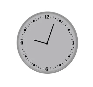 Wall clock office. Template design in vector closeup. The layout for branding Stock Illustration