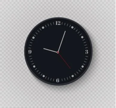 Wall clock office. Template design in vector closeup. The layout for branding Stock Illustration