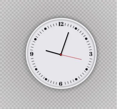 Wall clock office. Template design in vector closeup. The layout for branding Stock Illustration
