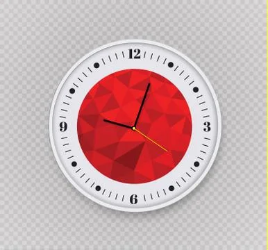 Wall clock office. Template design in vector closeup. The layout for branding Stock Illustration
