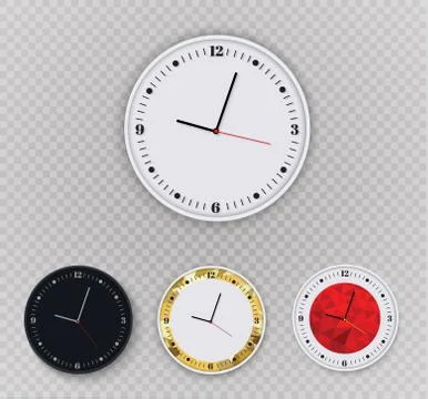 Wall clock office. Template design in vector closeup. The layout for branding Stock Illustration