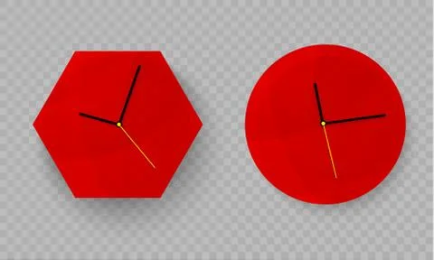 Wall clock office. Template design in vector closeup. The layout for branding Stock Illustration