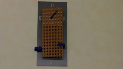 Wall clock rectangular shape Stock Footage 43181414