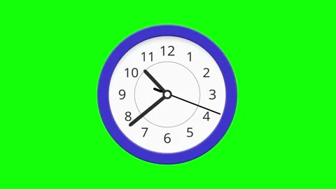 Wall clock roll up Stock Footage 337484268