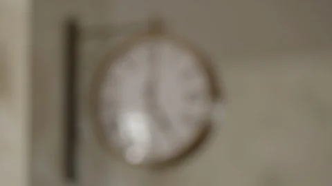 Wall clock with roman numbers Stock Footage 88327244