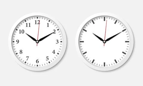 Wall clock with with the roman numeral, vector illustration Stock Illustration