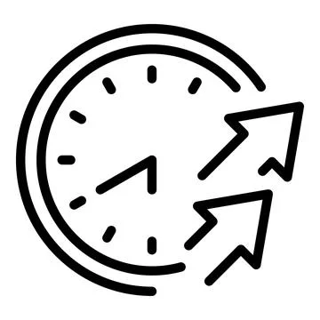 Wall clock score icon outline vector. Digital alarm Illustrazione stock