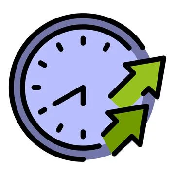 Wall clock score icon vector flat Stock Illustration
