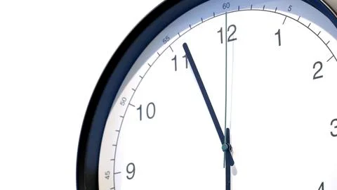 Wall Clock With Second Hand Ticking While Showcasing Time Management Skills Stock Photos